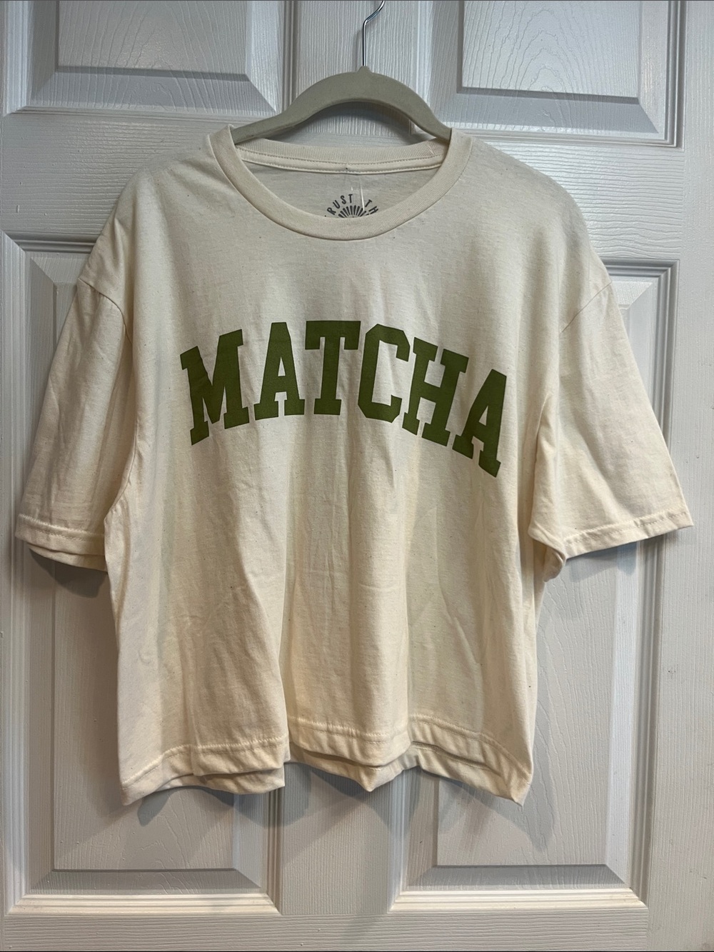 Cream Short Sleeve 'MATCHA' Graphic Tee